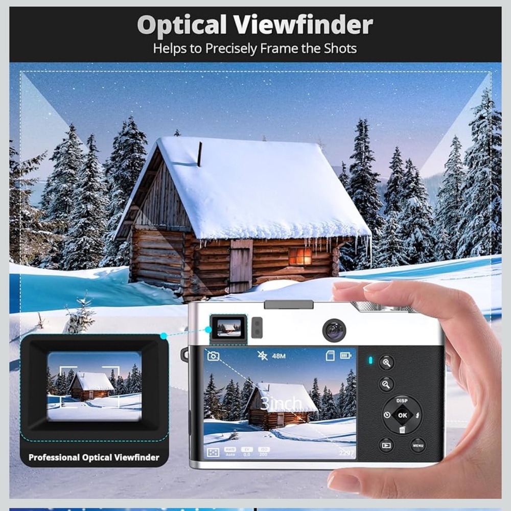 5K 48MP Autofocus Digital Camera - Black - Picture 4 of 7